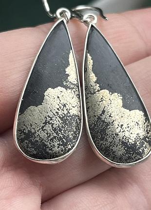 Серьги сережки пирит 4