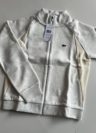 Нова оригінальна кофта олімпійка lacoste boys' full zip sweatshirt сіра на 10 років (140 см)