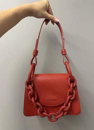 Сумка жіноча charles & keith червона