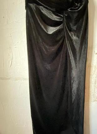 🖤 люксова оксамитова спідниця максі jluxlabel (розмір xl) як нова🖤
