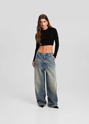 Жіночі джинси bershka baggy сині
