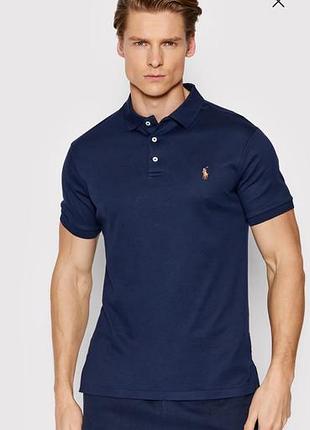Поло чоловіче polo ralph lauren темно-синє
