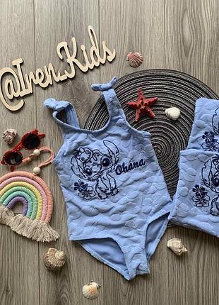 Купальник стэчь "stich" для девочки от 4 до 6 лет (110-116 рост), бренд primark disney крупнобритания