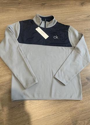 Спортивна кофта на флісі calvin klein golf (модель traverse half zip), унісекс