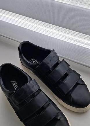 Кеди чоловічі zara чорні на липучках