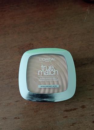 Пудра l'oreal true match super-blendable perfecting powder з гіалуроновою кислотою