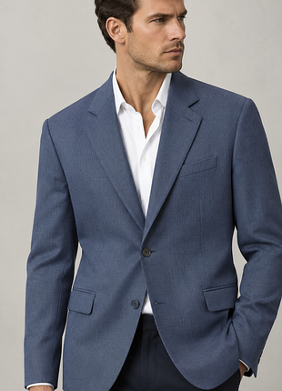 Піджак чоловічий atelier n. a. paris loro piana сіро-синій з преміум тканини