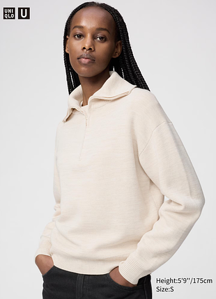 Вязаний светр джемпер на блискавці uniqlo u