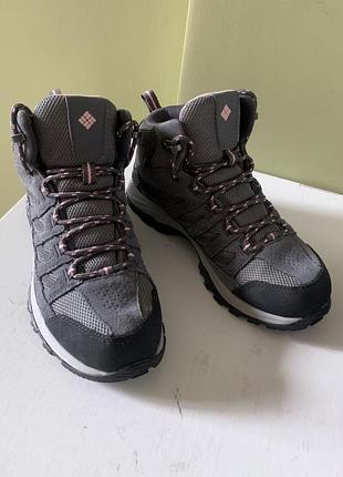 Черевики жіночі columbia crestwood mid waterproof сірі 39 розміру
