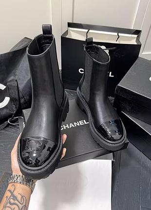 Чоботи жіночі chanel чорні