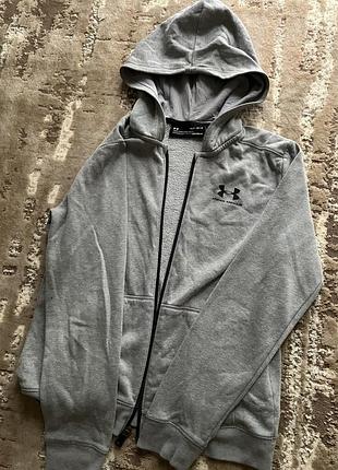 Чоловіча спортивна кофта under armour coldgear на блискавці, сіра
