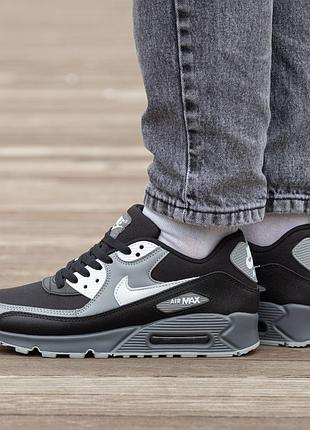 Мужские кроссовки nike air max 90 grey black