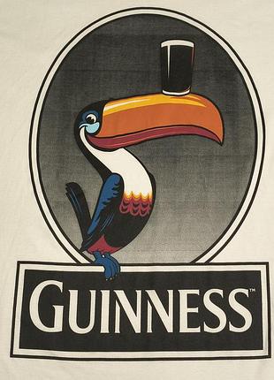 Guinness cotton  toucan balanced print white - стильна брендова футболка з принтом тукана з келихом - l