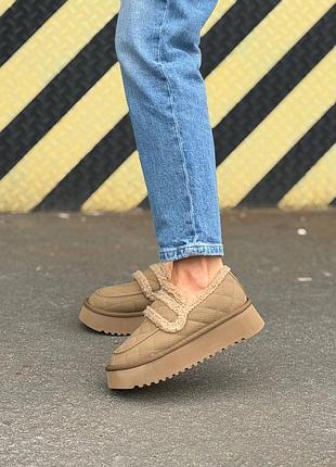 Уггі жіночі ugg на платформі коричневі
