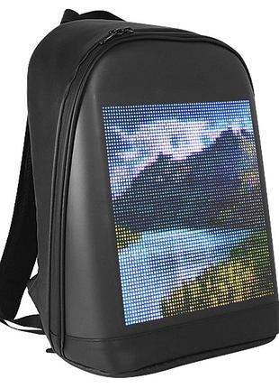 Рюкзак з led дисплеєм pixel чорний