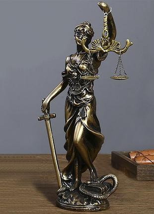 Статуетка феміда veronese богиня правосуддя 19 см золотий