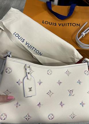 Сумка жіноча louis vuitton біла з монограмою