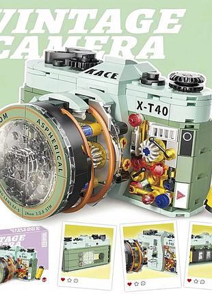 Конструктор фотоаппарат camera x-t40 ретро 455 дет зеленый