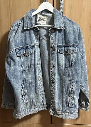 Куртка жіноча zara оверсайз джинсова блакитна