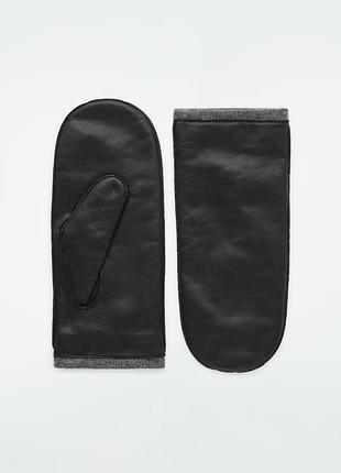 Рукавички жіночі cos cashmere-lined leather mittens / xs-s