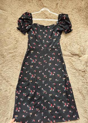 Платье креп жатка s 36p pull &amp; bear 8