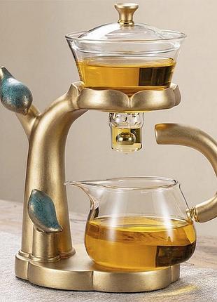 Чайный сервиз птички на ветке с магнитным клапаном чайный сервиз в китайском стиле золотой