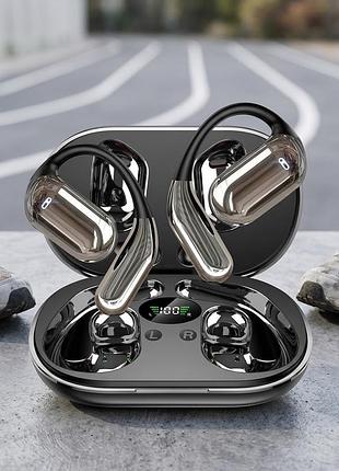 Бездротові навушники відкриті yyk-q16 open-ear bluetooth — спортивні навушники з дужкою та led-дисплеєм