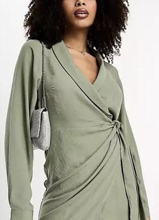 Коротка сукня на запах asos design р. s, m