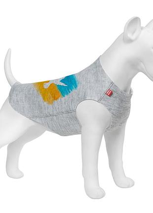 Майка для собак waudog clothes рисунок "прапор", s30, b 54-60 см, с 33-38 см