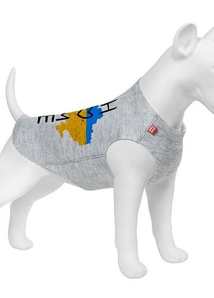 Майка для собак waudog clothes рисунок "дом", xs30, b 40-46 см, с 23-28 см
