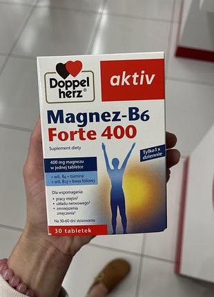 Біологічно активні речовини doppelherz magnez-b6 forte 400, 30 таблеток
