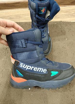 Черевики для хлопчика supreme зимові сині 36 розмір