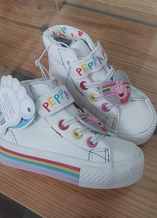 Демисезонные ботиночки на девочку р 21 peppapig