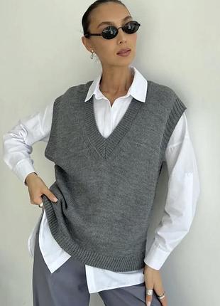 Вовняний жилет marks & spencer blue harbour (xl), 100% lambswool