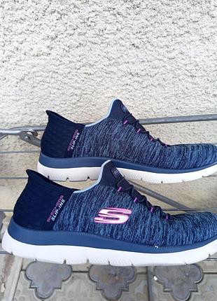 Кросівки жіночі skechers сині розмір 39