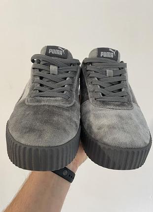 Кросівки жіночі puma сірі, розмір 40, довжина устілки 25.5 см, замша