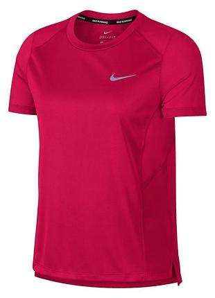 Женская футболка nike miler (розового цвета)