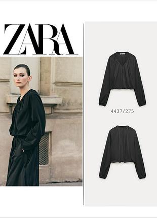 Блузка zara чорна, розмір m, нова з етикеткою