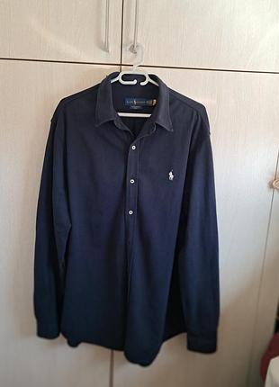 Мужская рубашка polo ralph lauren featherweight mesh (xxl) оригинал