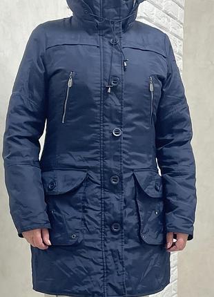 Жіноча синя зимова куртка/пуховик vero moda, 38/м/46 розміру