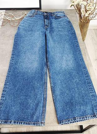 Широкие синие джинсы asos