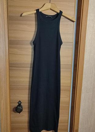 Сукня-міді жіноча zara, чорна