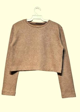 Укорочений джемпер-лонгслів zara