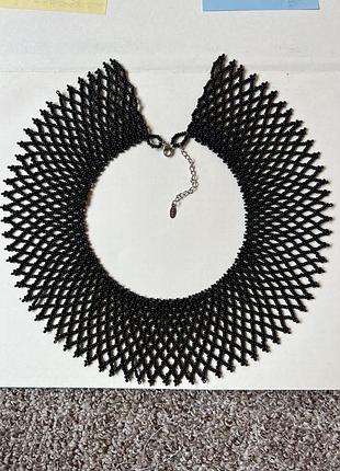 Черная силика из бисера ручной работы 🖤