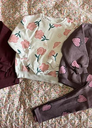 Комплект та світшоти zara, h&m, 104р.