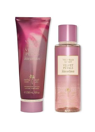 Набір для тіла velvet petals vacation victoria's secret міст і лосьйон