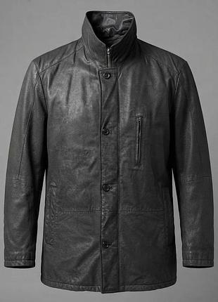 Очень крутая мужская кожаная куртка smarty switzerland, швейцария размер 50 / l-xl
