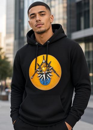 Худі чоловіча undergroundbrand13 чорна з принтом