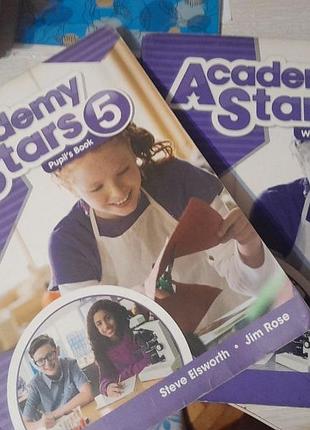 Підручник з англійської мови academy stars 5 pupil's book + workbook (англійська, м'яка, macmillan education)