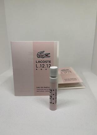 Оригинальный пробник l.12.12 rose for her lacoste парфюмированная вода